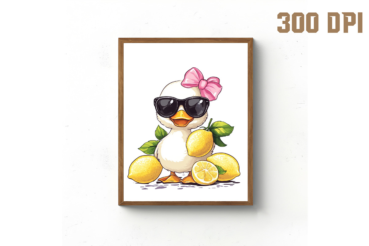 Watercolor Cute Baby Duck PNG, an Illustration by Libby Wishes (Photo 3 of 6)