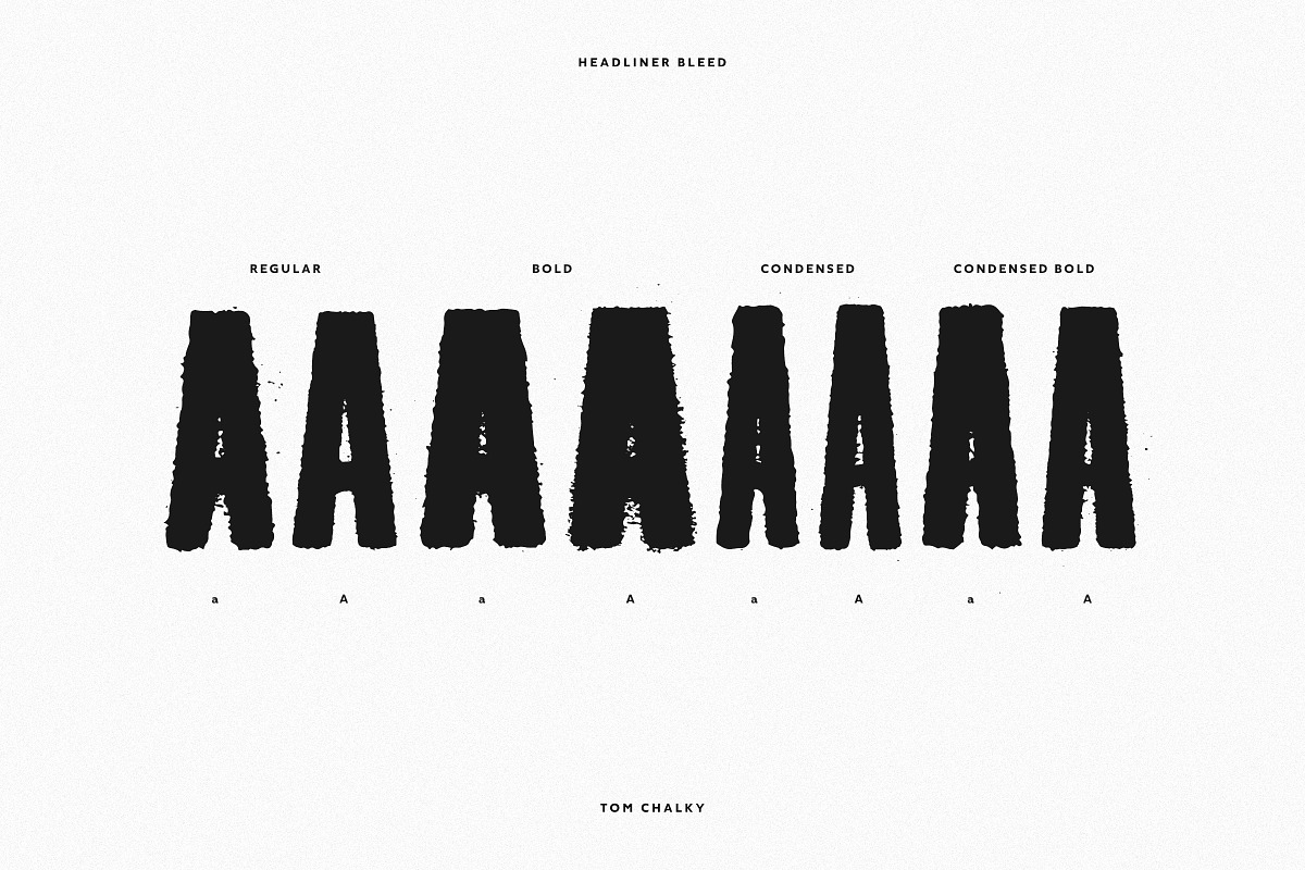 Headliner Bleed Font Family, a Sans Serif Font by Tom Chalky (Photo 3 of 6)