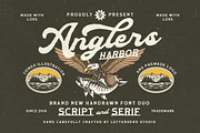 Anglers Harbor Vintage Font Duo, a Script Font by Letterhend Studio (Thumbnail 1 of 14)