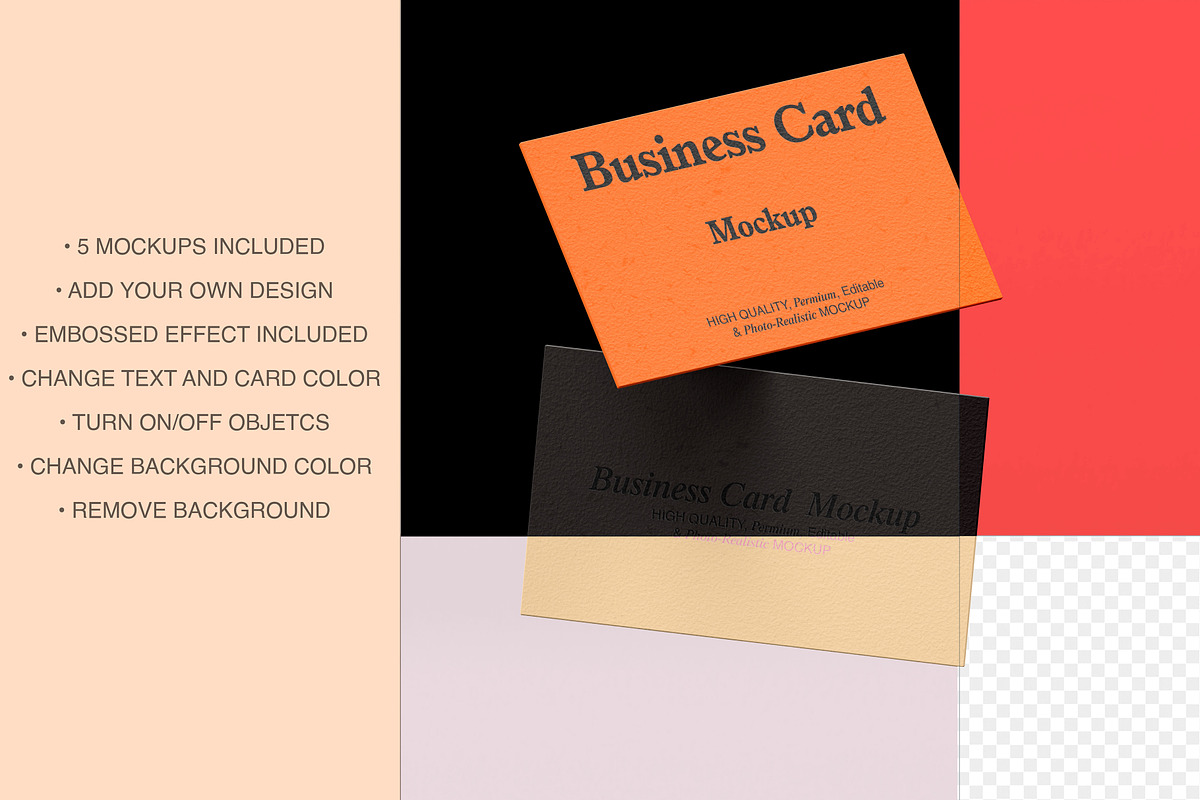 Embossed Business Card Mockup Set, a Product Mockup by Zumrod (Photo 2 of 10)