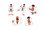 Taekwondo Man Character Vol 1, a Sport Illustration by SLAB! Design (Thumbnail 2 of 3)
