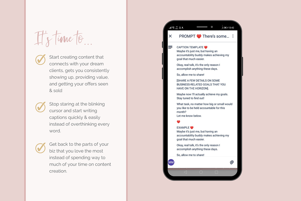 100 Caption Templates for Instagram, a Social Media Template by With Love Monique (Photo 7 of 10)
