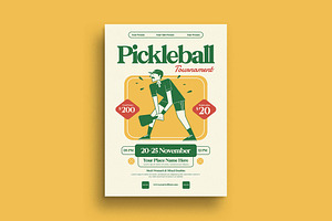 Pickleball Tournament Flyer, a Flyer Template by megarez