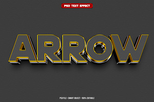Arrow 3D editable text effect