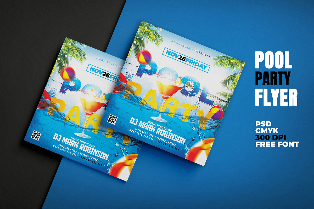 Pool Party Flyer, a Flyer Template by StarPixles11