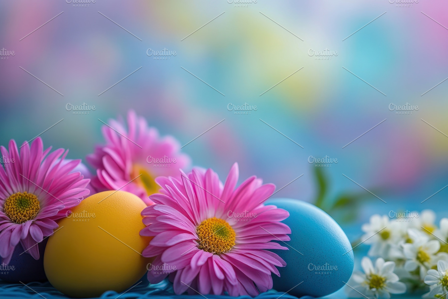 Colorful array of decorated eggs, a Photo by Pavel_design