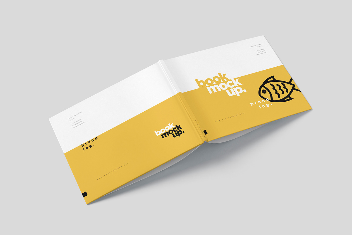 Landscape Book Branding Mockups, a Product Mockup by GfxFoundry (Photo 4 of 9)
