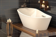 Modern bathroom with ceramic bath stock photo containing bathroom and interior, an Abstract Photo by Larser (Thumbnail 2 of 2)