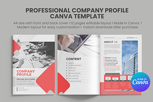 Professional Company Profile, a Brochure Template by Oshin Design