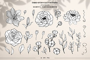 Floral Elements. Seamless Patterns., a Decorative Illustration by Diana Kovach (Thumbnail 4 of 18)