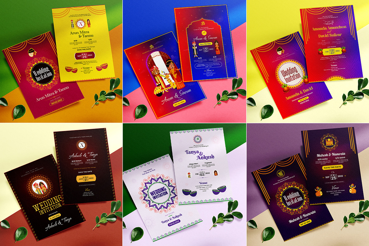 Wedding Invitation Cards Set, an Invitation Template by Creative Hatti (Photo 4 of 6)
