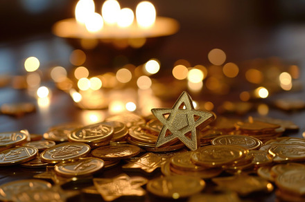 A close-up photo of a pile of shiny, a Photo by Iftikhar Alam