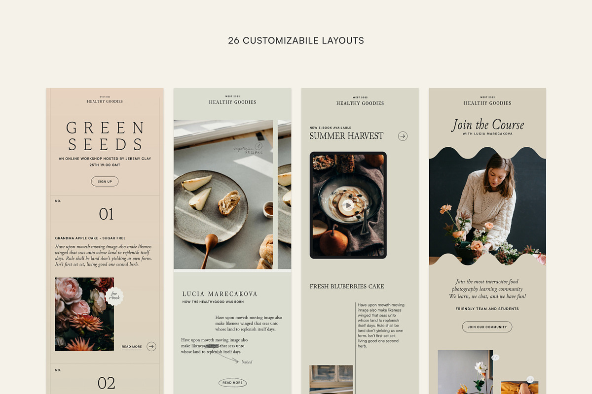 Thyme Newsletter Templates - Canva, an Email Template by Sparrow & Snow (Photo 6 of 20)