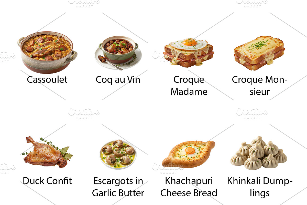 European Food - PNG Asset Bundle, a Food Illustration by Nurlan's shop (Photo 3 of 6)