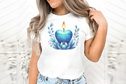 Serene blue valentine clipart, an Illustration by RobertsArt (Thumbnail 4 of 7)