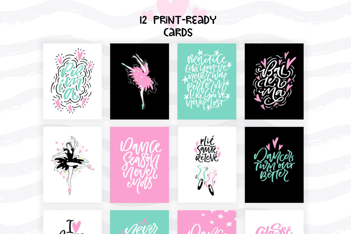 Ballet Lettering & Clipart, a Decorative Illustration by PicByKate (Photo 8 of 9)