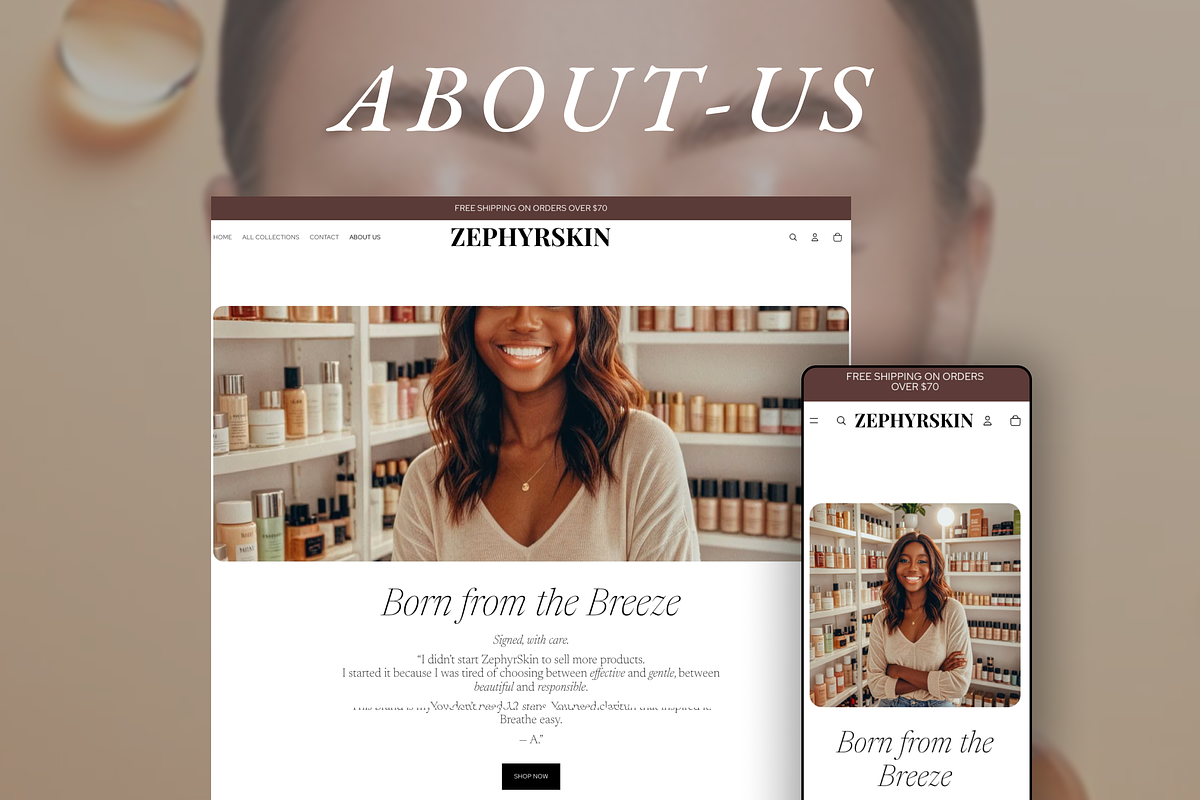 Zephyr Minimalist Shopify 2.0 Theme, a Shopify Template by AtelierDuVow (Photo 6 of 10)