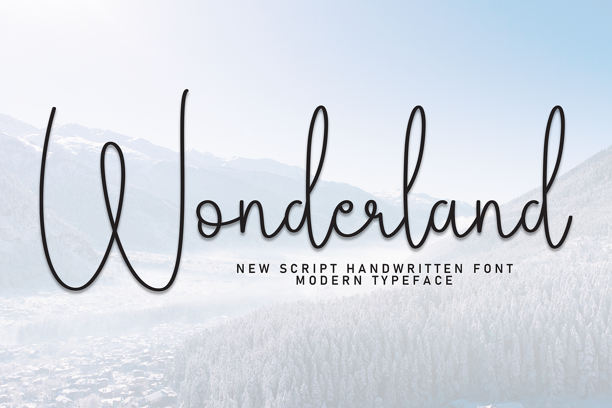 Wonderland | Script Font, a Handwritten Font by Scratchones (Photo 1 of 8)