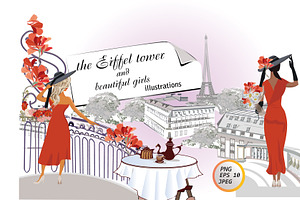 Beautiful girls in Paris., an Illustration by Laifalight