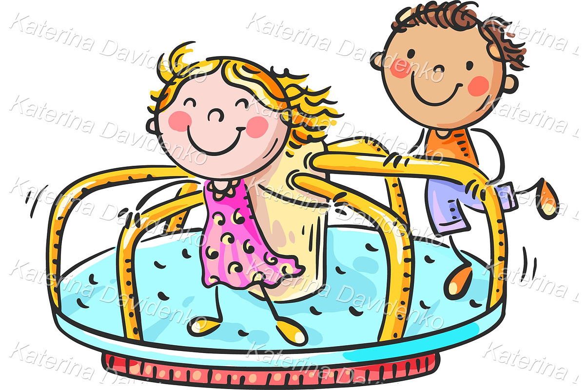 Cartoon kids on playground clipart, a Person Illustration by Bubert Art (Photo 5 of 7)