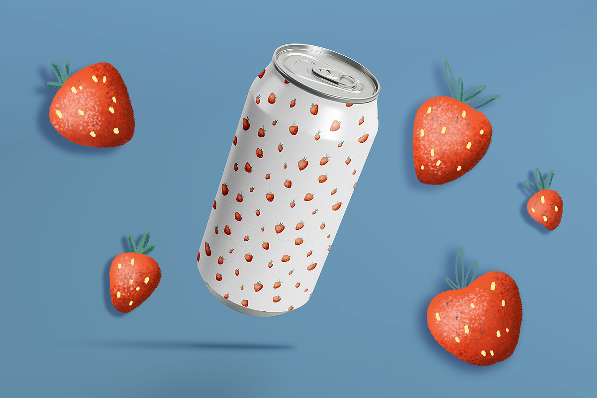 Strawberry Clipart And Patterns, a Pattern Graphic by RabbitAndPencil (Photo 8 of 8)
