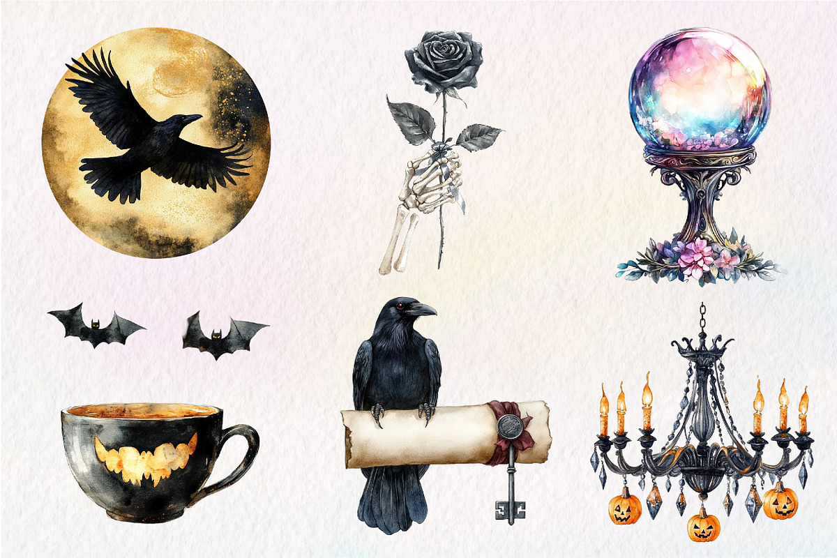 Elegant Halloween Clipart, an Illustration by CreationArt (Photo 5 of 5)