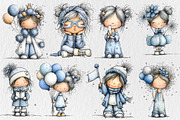 Happy New Year Girl Clipart, an Illustration by Rose Art (Thumbnail 2 of 7)