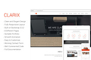 Clarix - Creative Agency/Portfolio, a Bootstrap Template by Clasdesign (Thumbnail 1 of 4)