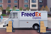 Mock-up Post Office Truck, a Product Mockup by rogeriomarcos (Thumbnail 2 of 8)