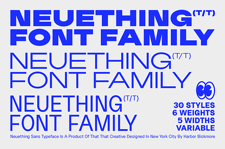 Neuething Sans Family: 30 Fonts