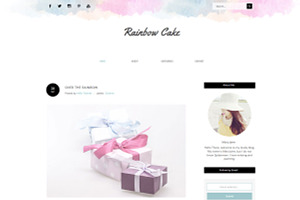 Blogger Template - Rainbow Cake