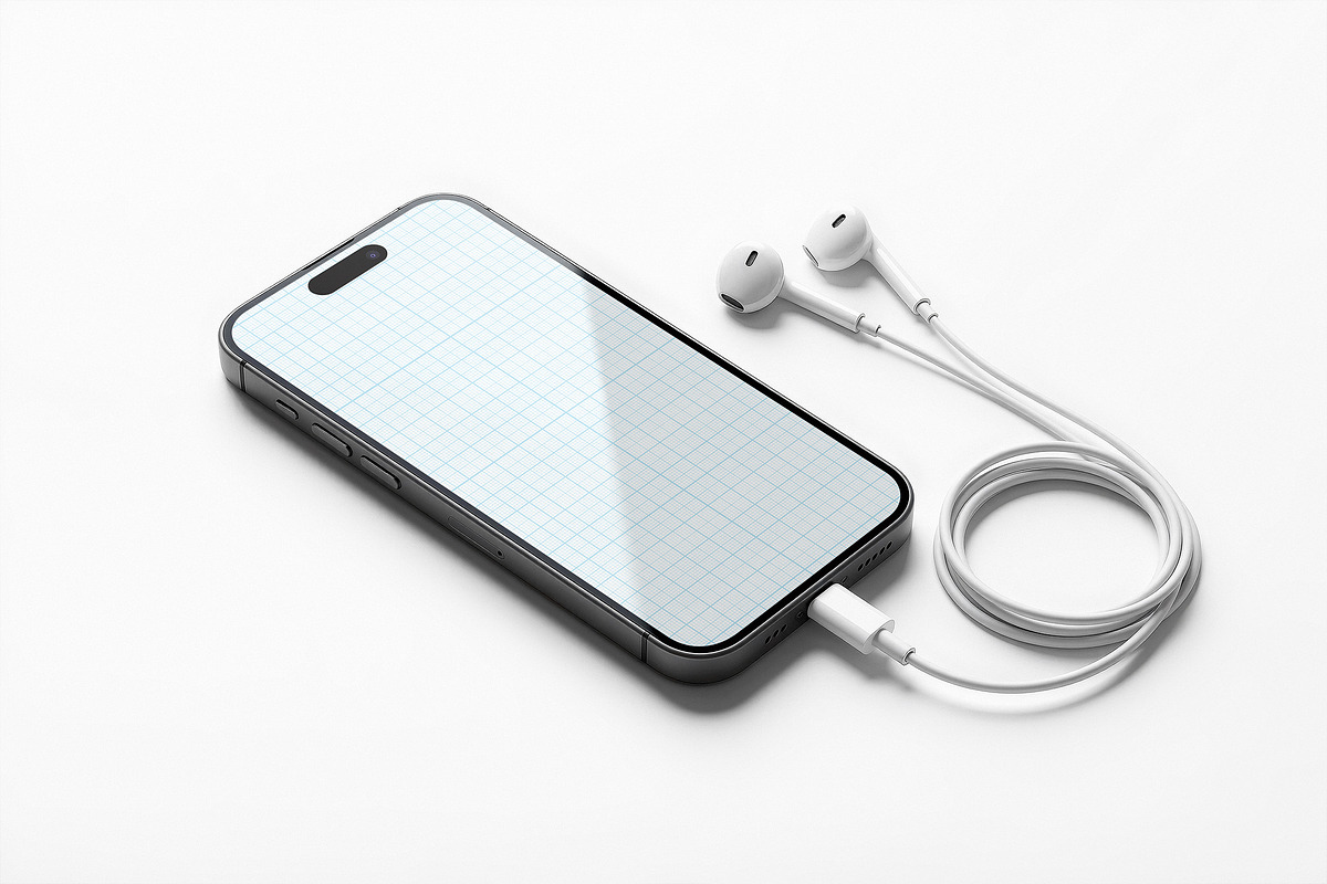 Phone Mockup on Editable Background., an iPhone Mockup by smishura (Photo 5 of 5)