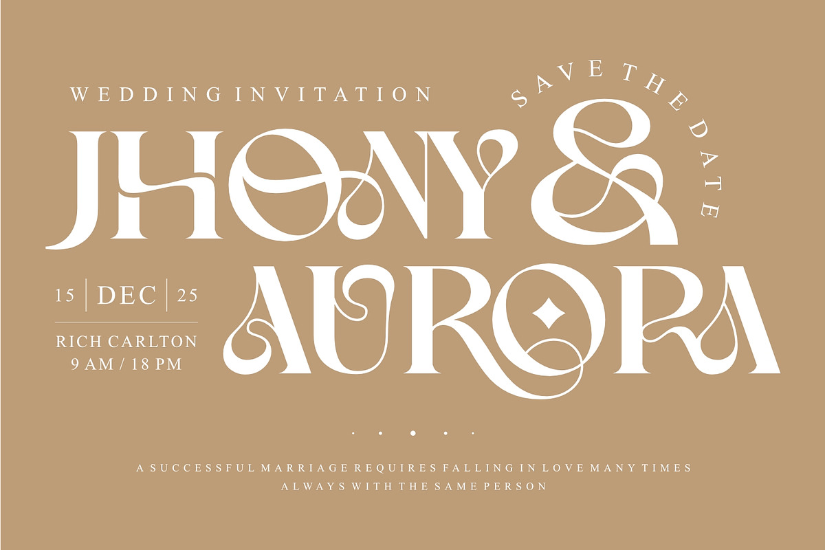 Mosca Laroke - Stylish Serif Font, a Serif Font by Keithzo (Photo 2 of 9)