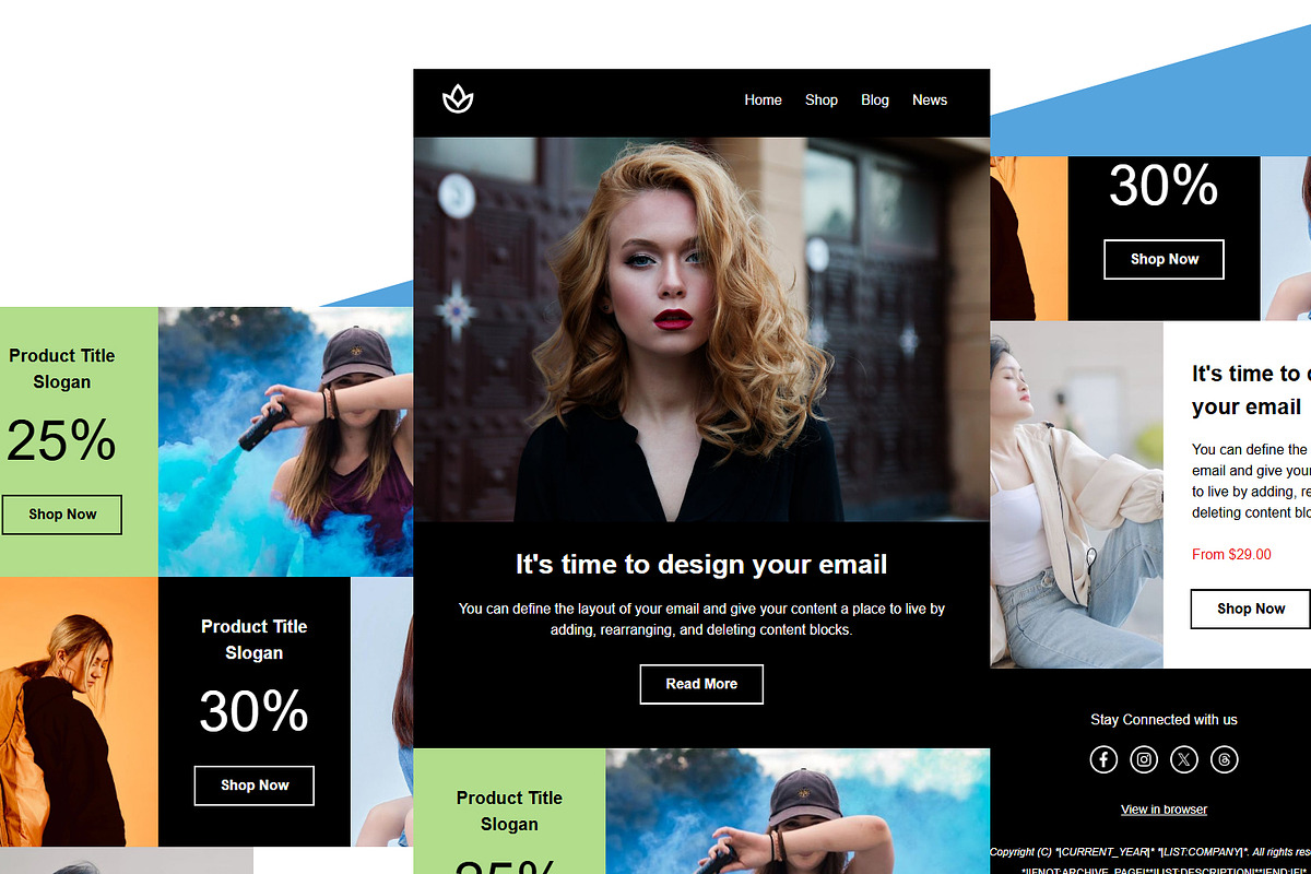 Mailchimp Email Template 001, an Email Template by QuickArtisan