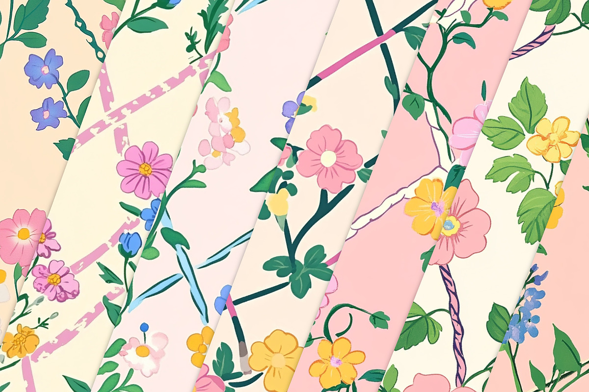 Diamond Wildflower Floral Pattern, a Texture Illustration by Dream Creation (Photo 2 of 6)