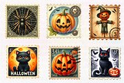 Halloween Postage Stamp Sublimation, an Illustration by CreationArt (Thumbnail 4 of 5)