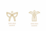 Linear & classy Angel logo, a Branding & Logo Template by Alexandra De Angelis (Thumbnail 11 of 13)