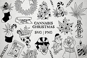 Christmas Cannabis SVG/PNG, an Object Graphic by SecondOfJuly (Thumbnail 1 of 2)