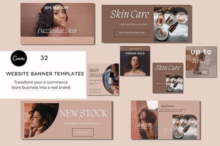 Website Banner Template Canva, a Websites & App Template by Deepa Template Studio