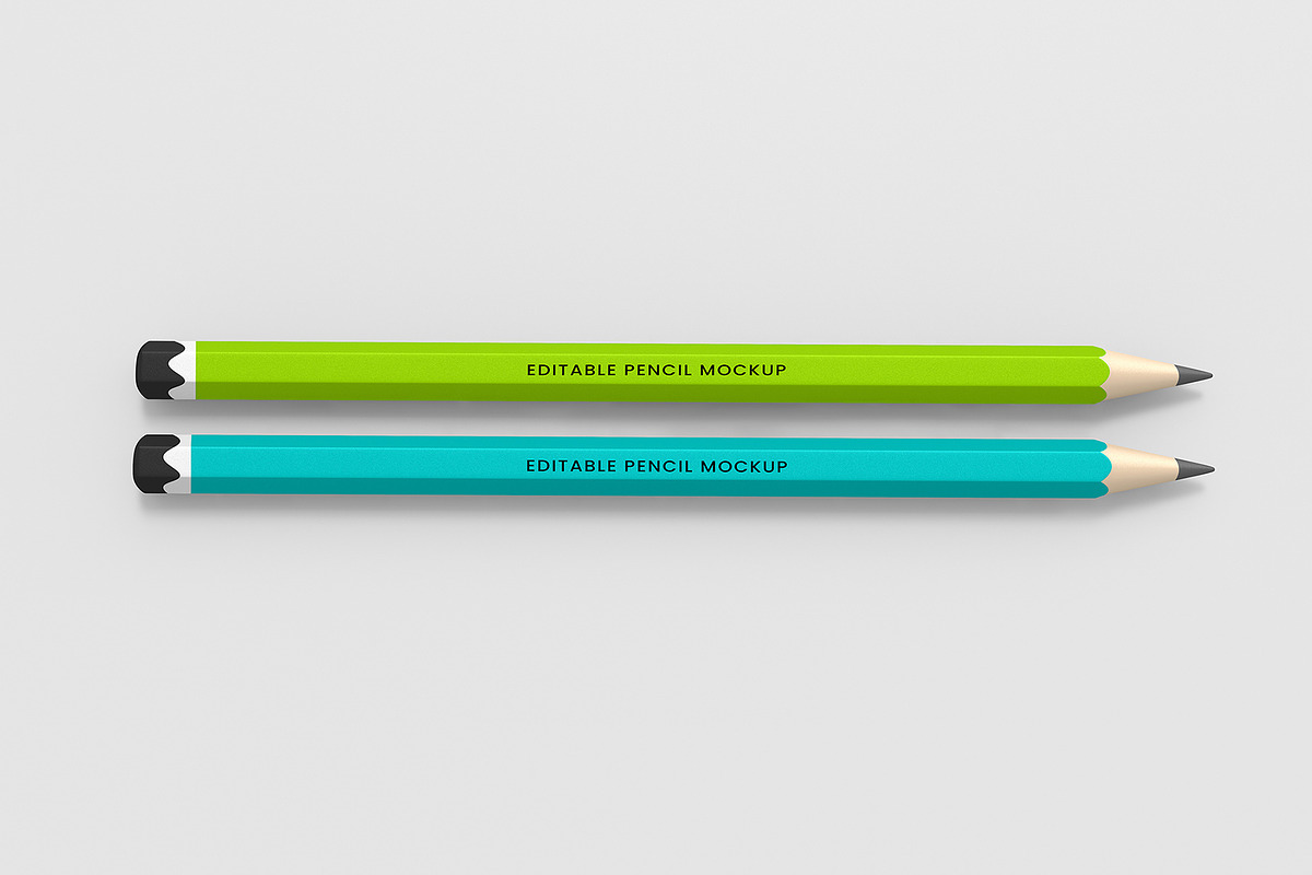 Editable Pencil Mockup Set, a Product Mockup by graphypix (Photo 1 of 4)