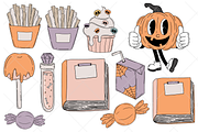 Groovy Pastel Halloween Clipart, a Graphic by Murphy & Frank (Thumbnail 4 of 9)