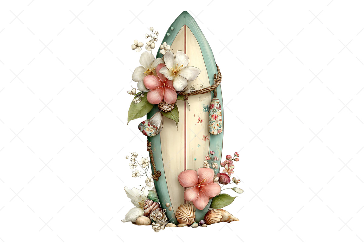 Summer Surfboard Clipart, an Illustration by Craft Nest (Photo 12 of 12)