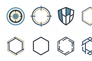 24 Minimal Geometric Logo Frames, an Emoji Icon by adenpinkstore (Thumbnail 6 of 12)