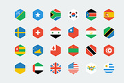 Hexagon world flags, an Icon by Xinh Studio (Thumbnail 2 of 5)