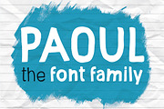 Paoul - The Headliner; Font Family, a Sans Serif Font by Vitek Graphic (Thumbnail 1 of 5)