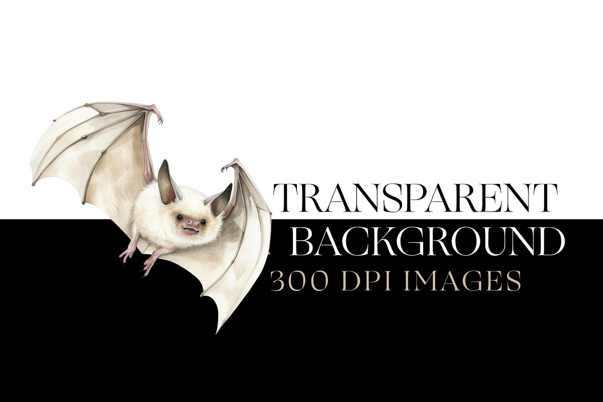 Watercolor Bat Clipart, Cute Bat PNG, an Animal Illustration by BrushstrokeArtGB (Photo 7 of 9)