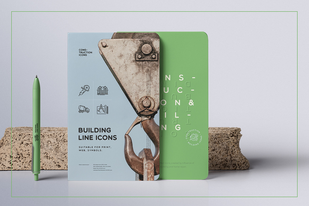 Building & Construction Line Icon Set