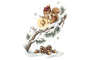 Cozy Winter Animals Clipart Bundle, an Animal Illustration by T-shirt Pond (Thumbnail 21 of 25)