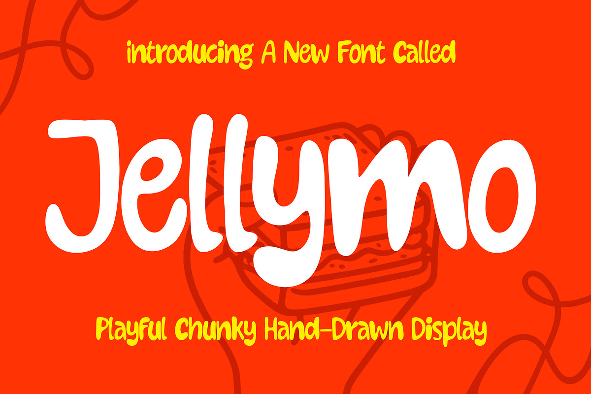 Jellymo - Playful Chunky Display, a Sans Serif Font by BumbleGraph Studio (Photo 1 of 15)