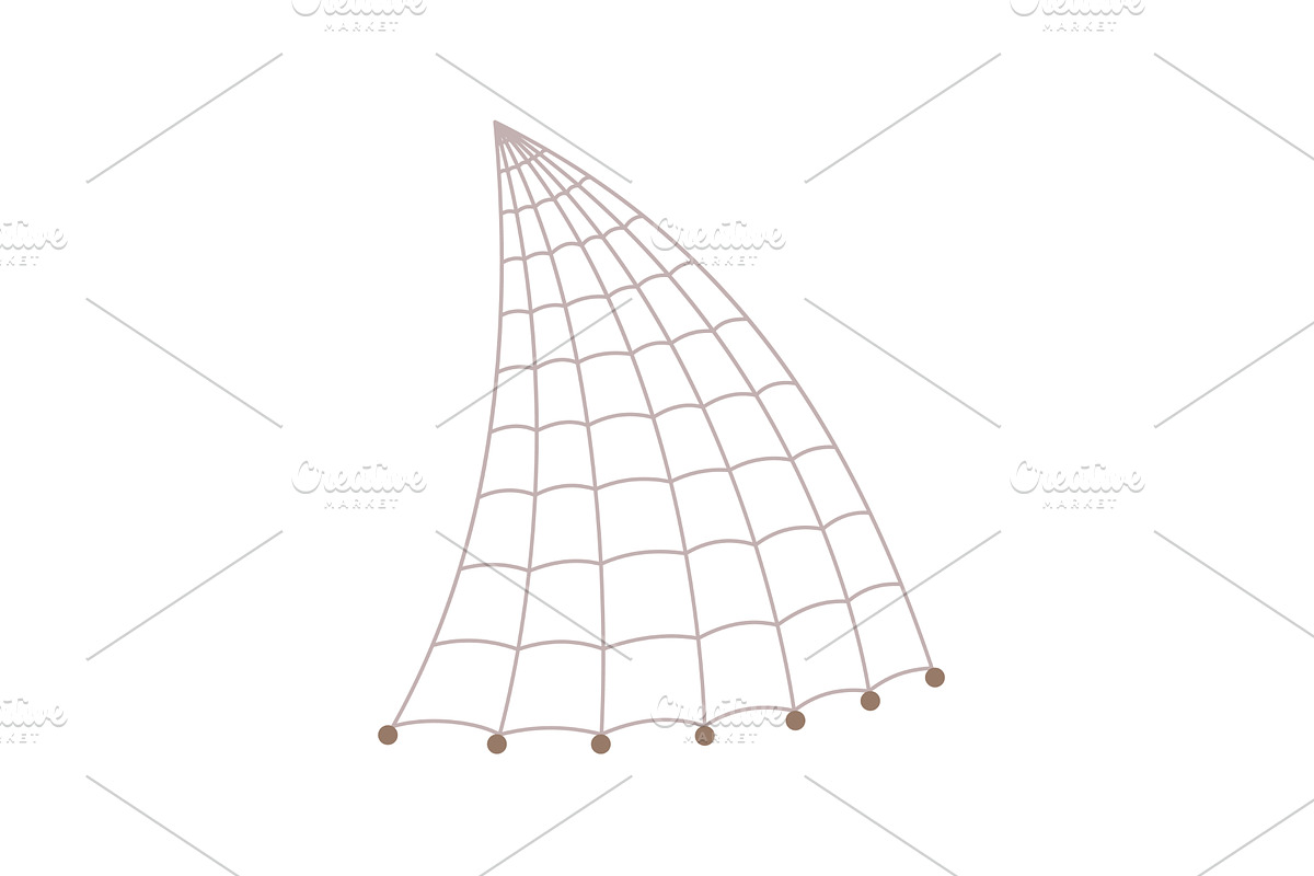Fish net icon, isolated, an Object Illustration by Things for designers
